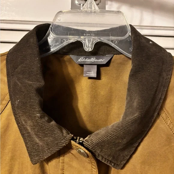 Brown Barn Jacket with Cordoroy Collar - Picture 2 of 6